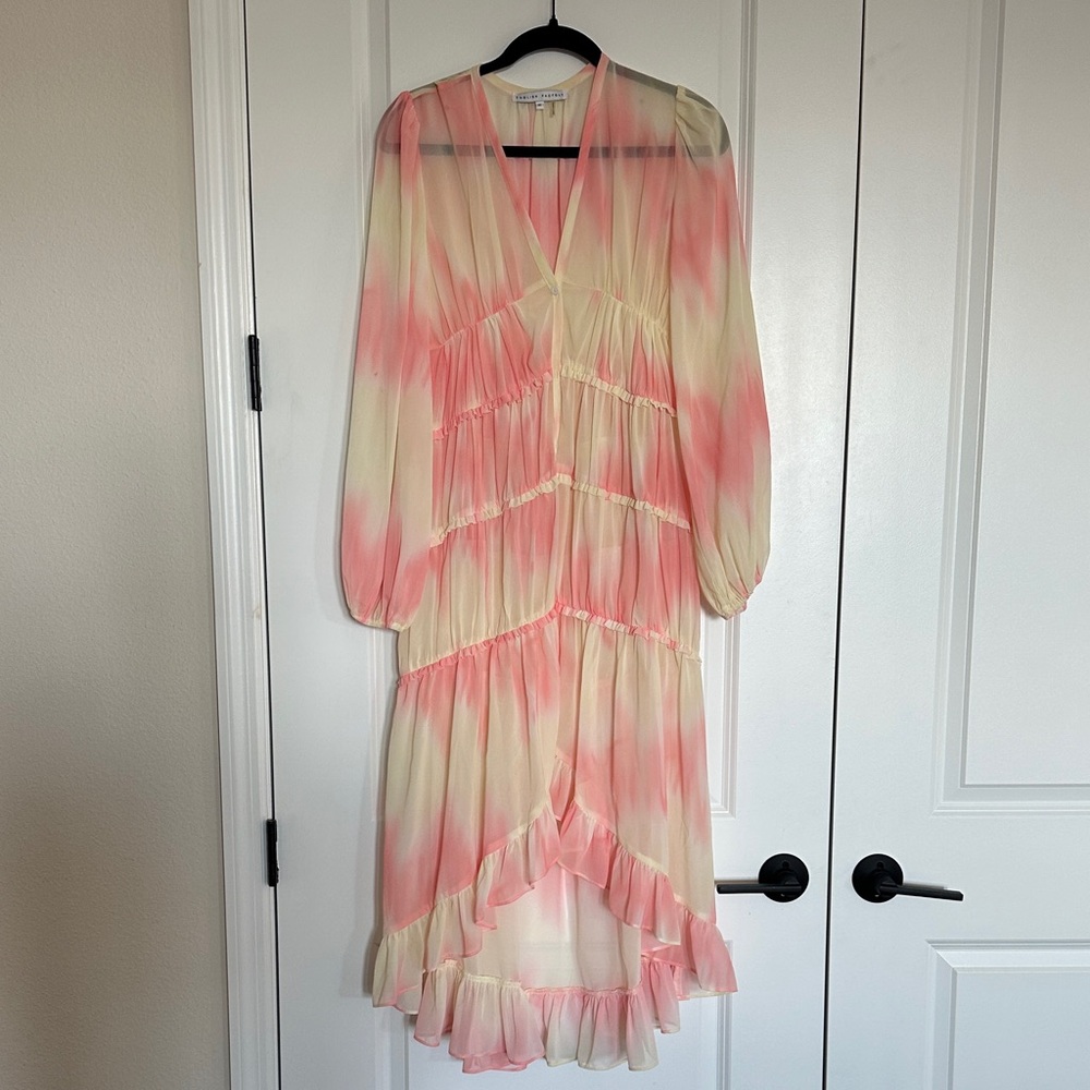 English Factory Pink and Cream Women's Dress